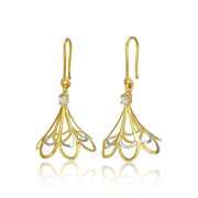Gold and silver earrings